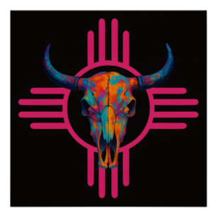 New Mexico Sun Totenkopf Pink  Poster
