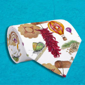 New Mexico Symbols Zia Hot Air Balloon roadrunner Krawatte