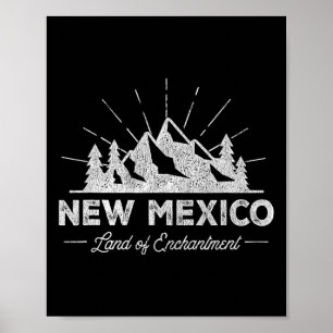 New Mexico T-Shirt Vintage Nm Wandern Retro-T-Shir Poster