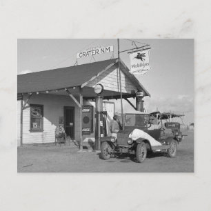 New Mexico Tankstelle, 1936 Postkarte