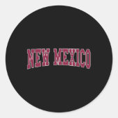 New Mexico - Throwback Design - Clic Runder Aufkleber (Vorderseite)