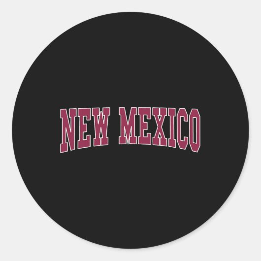 New Mexico - Throwback Design - Clic  Runder Aufkleber (Vorderseite)