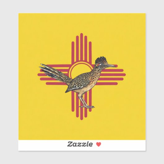 New Mexico und der Roadrunner  Aufkleber (Blatt)