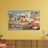 New Mexico - US Highway 70 - Großbuchstabe Leinwanddruck (Insitu (Wohnzimmer))