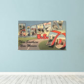 New Mexico - US Highway 70 - Großbuchstabe Leinwanddruck (Insitu (Holzboden))