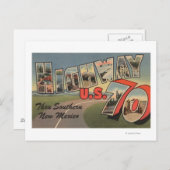 New Mexico - US Highway 70 - Großbuchstabe Postkarte (Vorne/Hinten)