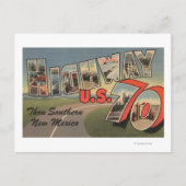 New Mexico - US Highway 70 - Großbuchstabe Postkarte (Vorderseite)