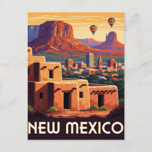 New Mexico USA Adobe-Städte und Wüstenreisen 🌵 Postkarte