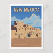 New Mexico USA Berühmtes Reiseziel Illustration Postkarte (Vorderseite)