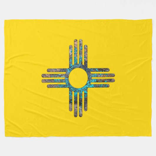 New Mexico, USA Fleece Blanke (Vorderseite (Horizontal))