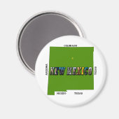 New Mexico, USA Magnet (Vorderseite/Rückseite)