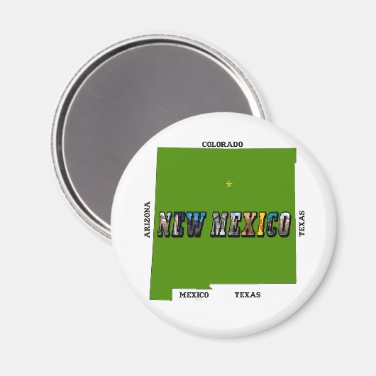 New Mexico, USA Magnet (Vorderseite/Rückseite)
