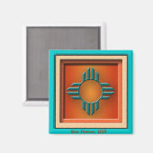 New Mexico USA Magnet (Vorderseite/Rückseite)