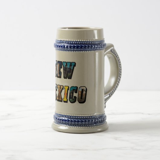 New Mexico, USA Text Bierglas (VorderseiteRechts)