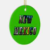 New Mexico, USA Text Keramik Ornament (Rechts)