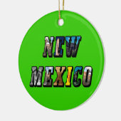 New Mexico, USA Text Keramik Ornament (Links)