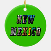 New Mexico, USA Text Keramik Ornament (Hinten)