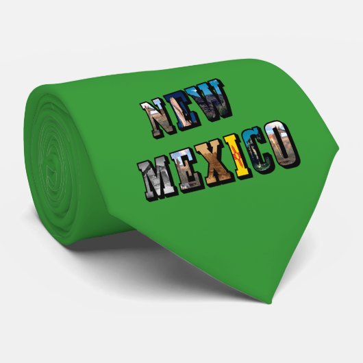 New Mexico, USA Text Krawatte (Gerollt)