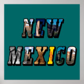 New Mexico, USA Text Poster (Vorne)