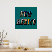 New Mexico, USA Text Poster (Küche)
