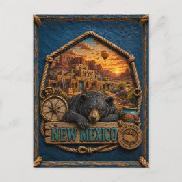 New Mexico Vintage Reise Postkarte