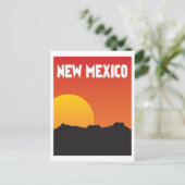 New Mexico Vintage Reiseart Postkarte (Stehend Vorderseite)