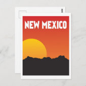 New Mexico Vintage Reiseart Postkarte (Vorne/Hinten)