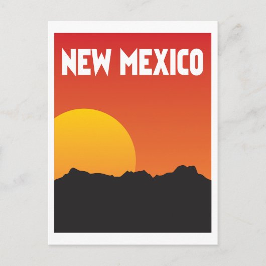 New Mexico Vintage Reiseart Postkarte (Vorderseite)