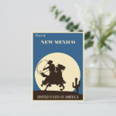 New Mexico Vintage Travel Poster Postkarte (Stehend Vorderseite)
