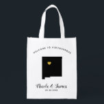 New Mexico Wedding Welcome Bag, Gold Heart Wiederverwendbare Einkaufstasche<br><div class="desc">Füllen Sie diese Begrüßungstasche mit Lieblingsgerichten für Ihre Gäste aus,  wenn sie in New Mexico ankommen!</div>