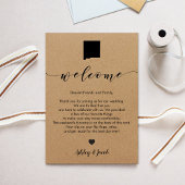 New Mexico Wedding Welcome Letter & Itinerary Card Programm