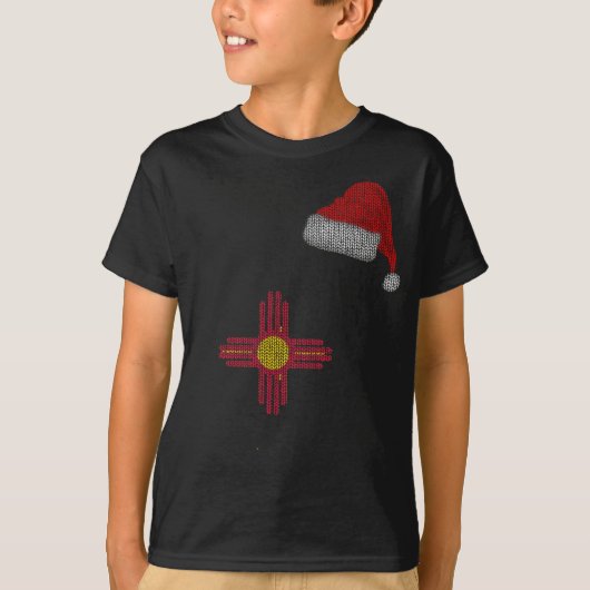 New Mexico Weihnachts-Weihnachtsmannmütze T-Shirt (Vorderseite)