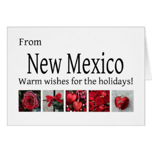 New Mexico Weihnachtskarte mit Ornamenten