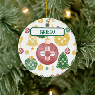 New Mexico Weihnachtsschmuck Zia Red Green Blue