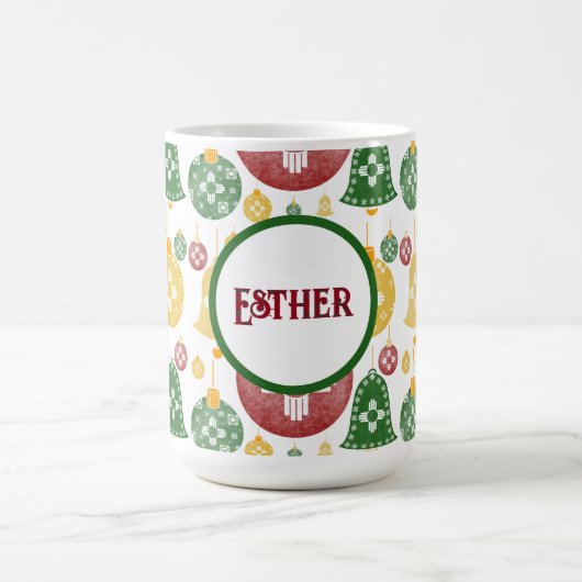 New Mexico Weihnachtsschmuck Zia Red Green Blue Kaffeetasse (Mittel)