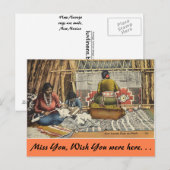 New Mexico, Wie Rugs gemacht werden. Postkarte (Vorne/Hinten)