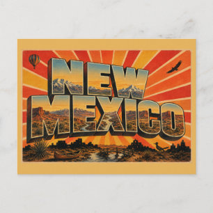 New Mexico Wüstenflussberge Kunst Postkarte