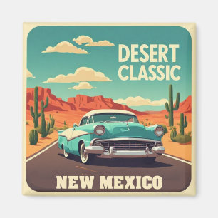 New Mexico Wüstenstraßen Auto Magnet
