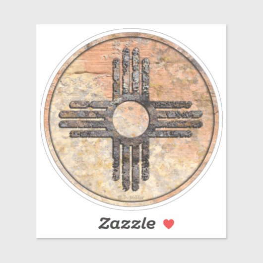 New Mexico Zia - Gesprächskanonen, New Mexico Aufkleber (Blatt)