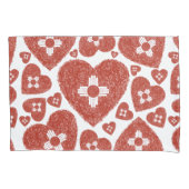 New Mexico Zia Heart Red White Kissenbezug (Vorderseite-Links)