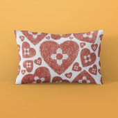 New Mexico Zia Heart Red White Kissenbezug