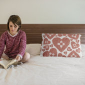 New Mexico Zia Heart Red White Kissenbezug