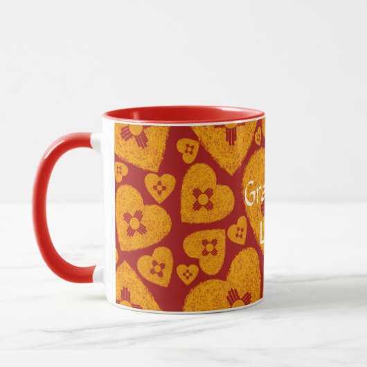 New Mexico Zia Heart Tasse (Links)