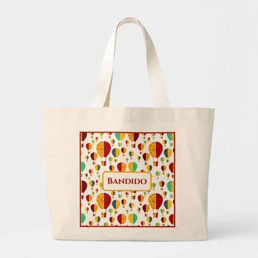 New Mexico Zia Heißluftballons Jumbo Stoffbeutel (Vorne)