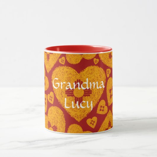 New Mexico Zia Herz Tasse (Zentrum)