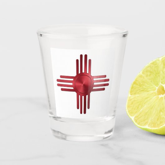 New Mexico Zia Sonne Schnapsglas (Vorderseite)