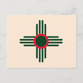 New Mexico Zia Sonnen Weihnachten  Einladungspostkarte