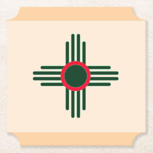 New Mexico Zia Sonnen Weihnachten Untersetzer