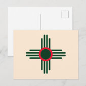 New Mexico Zia Sun Christams Einladungspostkarte (Vorne/Hinten)