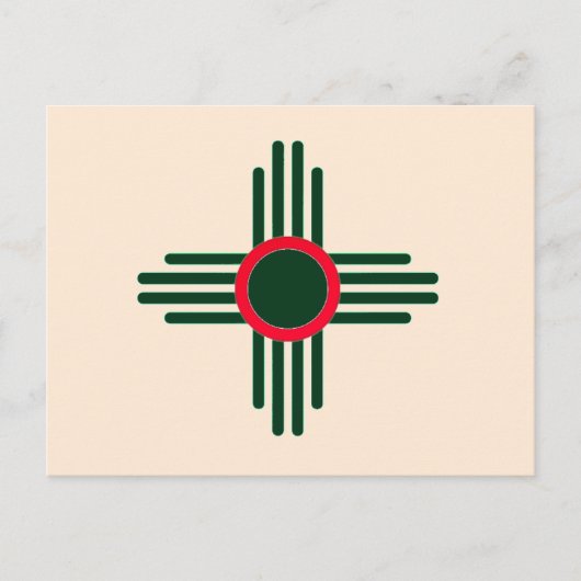 New Mexico Zia Sun Christams Einladungspostkarte (Vorderseite)